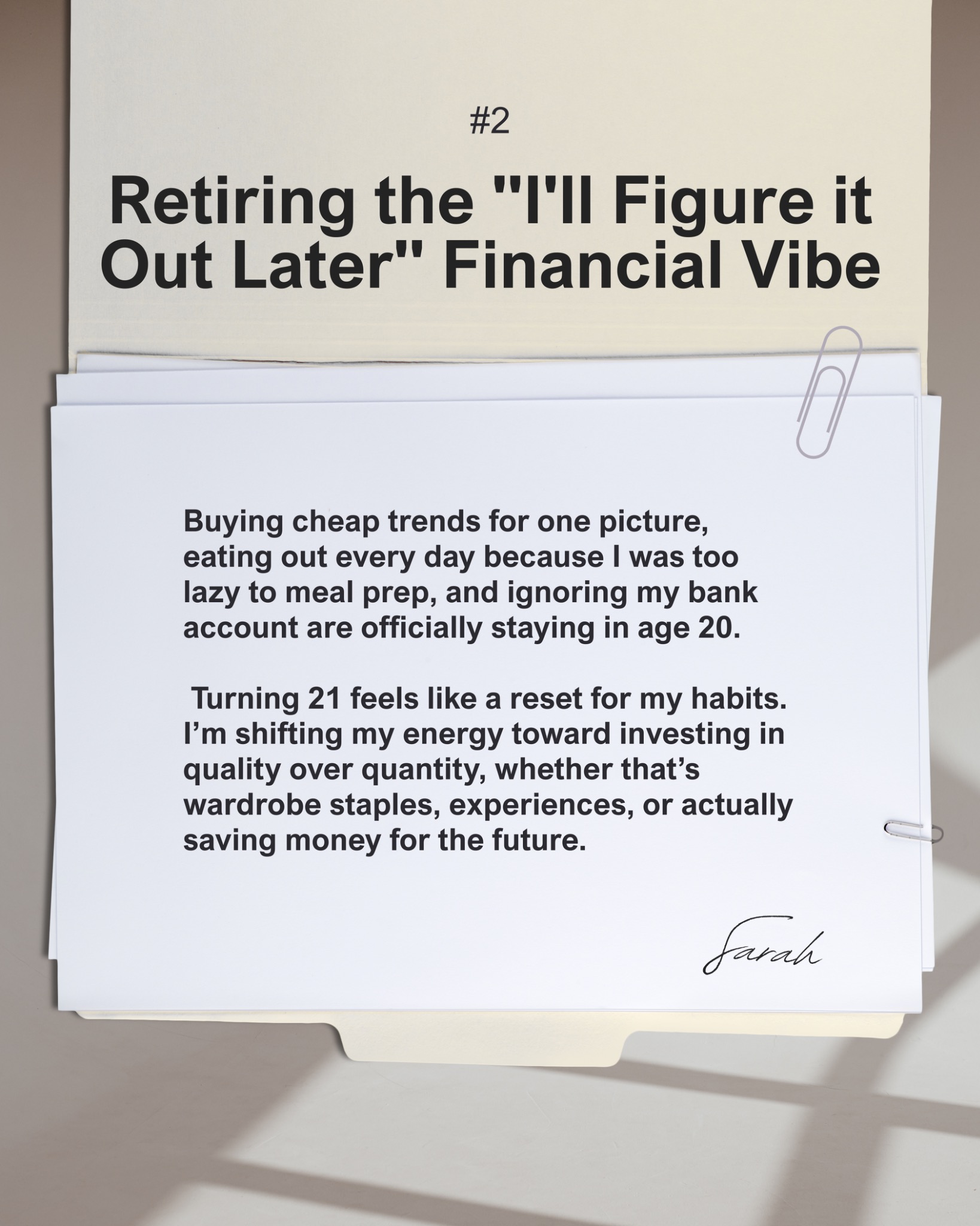 Retiring the figure it out later financial mindset carousel slide